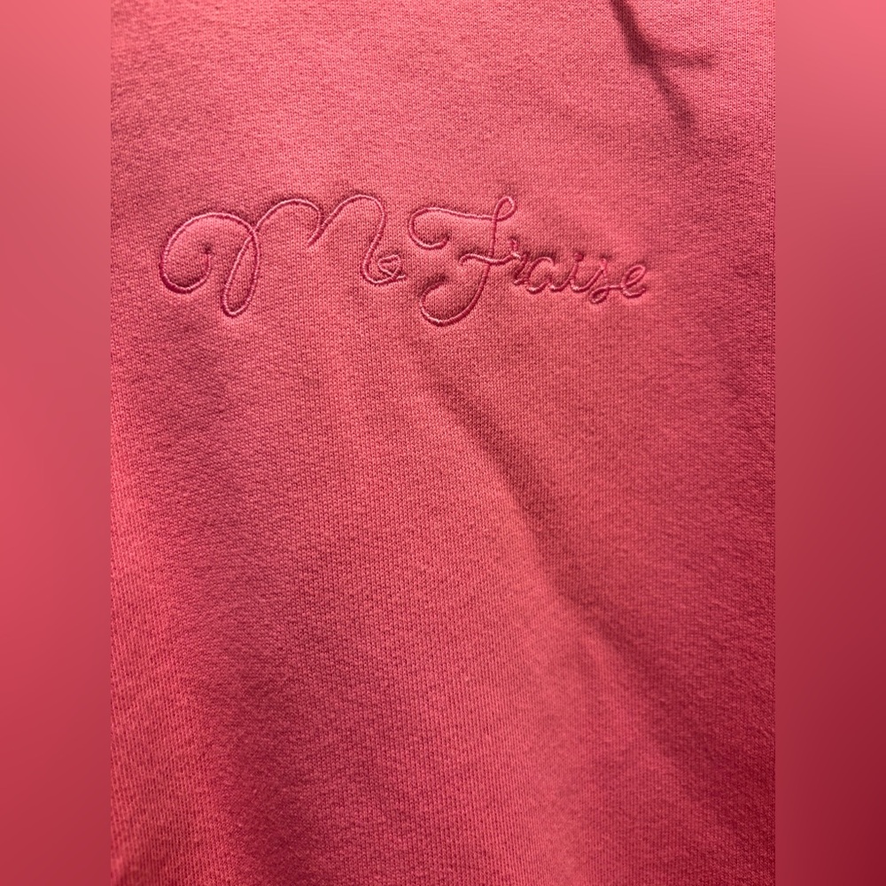 M. Fraise Bunny Hug Crew Neck Pullover Sweatshirt Fleece Long Sleeve Pink Medium - Picture 6 of 10